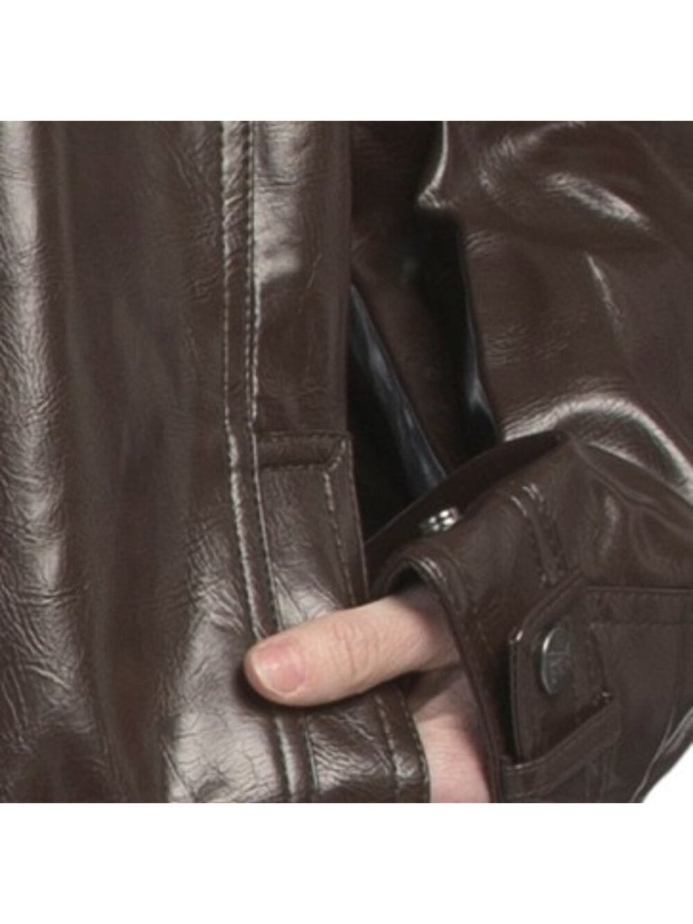 FREE PEOPLE Sloane Faux Leather Jacket - Picture 3 of 3